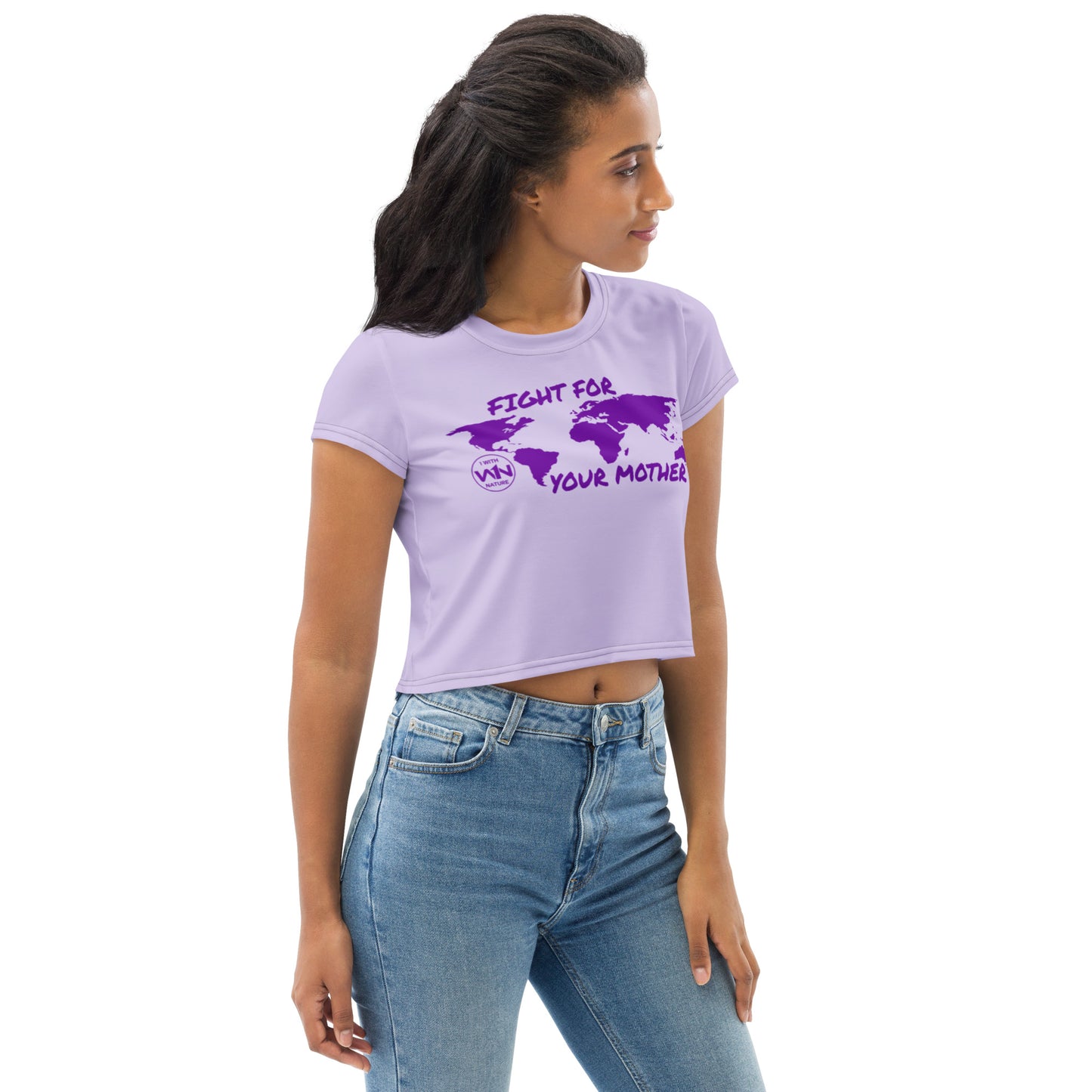 FUTURE SOUL SAVIOR - FIGHT FOR YOUR MOTHER - PURPLE - CROP TEE