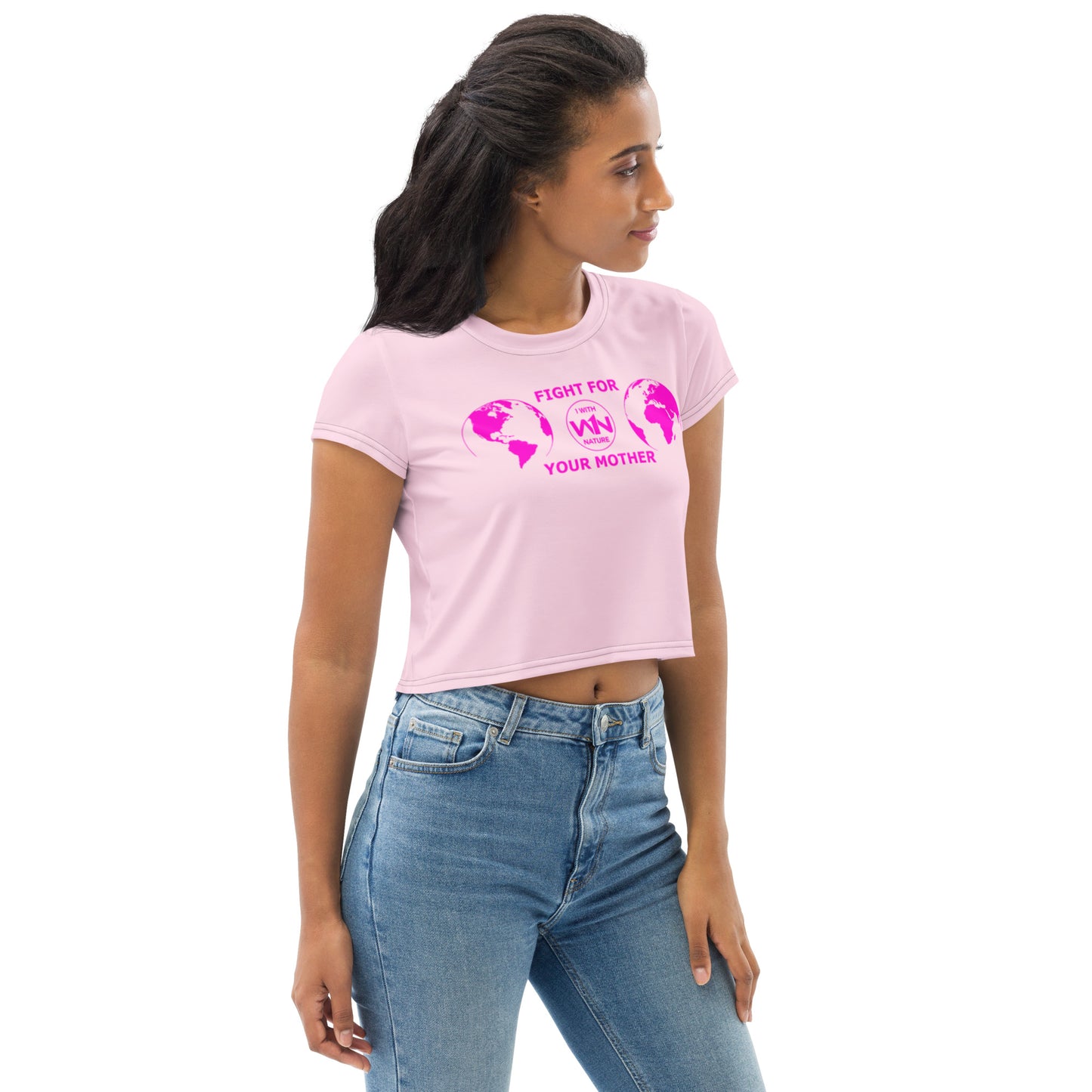 FUTURE HEART SAVIOR - FIGHT FOR YOUR MOTHER - PINK - CROP TEE