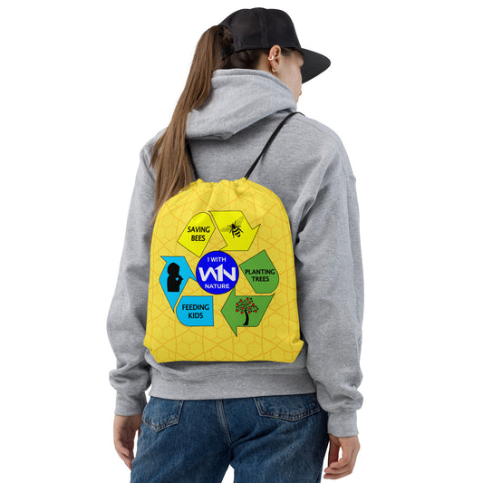 NATURE WISDOM - YELLOW - DRAWSTRING BAG