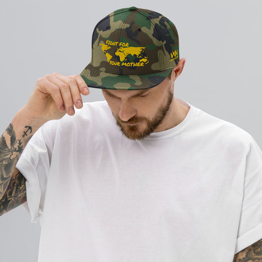 BEE SOUL WISDOM - FIGHT FOR YOUR MOTHER - YELLOW - SNAPBACK HAT