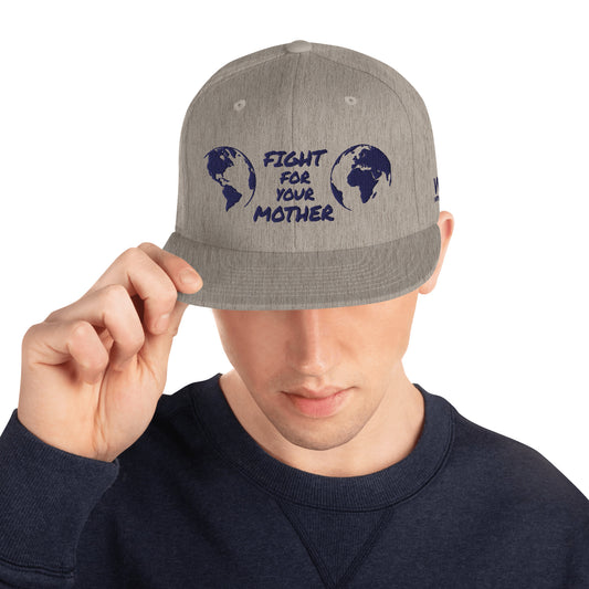 OCEAN HEART WISDOM - FIGHT FOR YOUR MOTHER - BLUE - SNAPBACK HAT