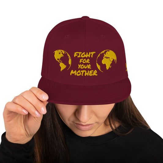BEE HEART WISDOM - FIGHT FOR YOUR MOTHER - YELLOW - SNAPBACK HAT