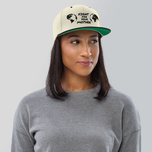 BEE HEART WISDOM - FIGHT FOR YOUR MOTHER - BLACK - SNAPBACK HAT