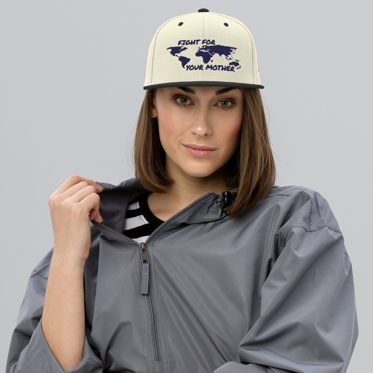 OCEAN SOUL WISDOM - FIGHT FOR YOUR MOTHER - BLUE - SNAPBACK HAT