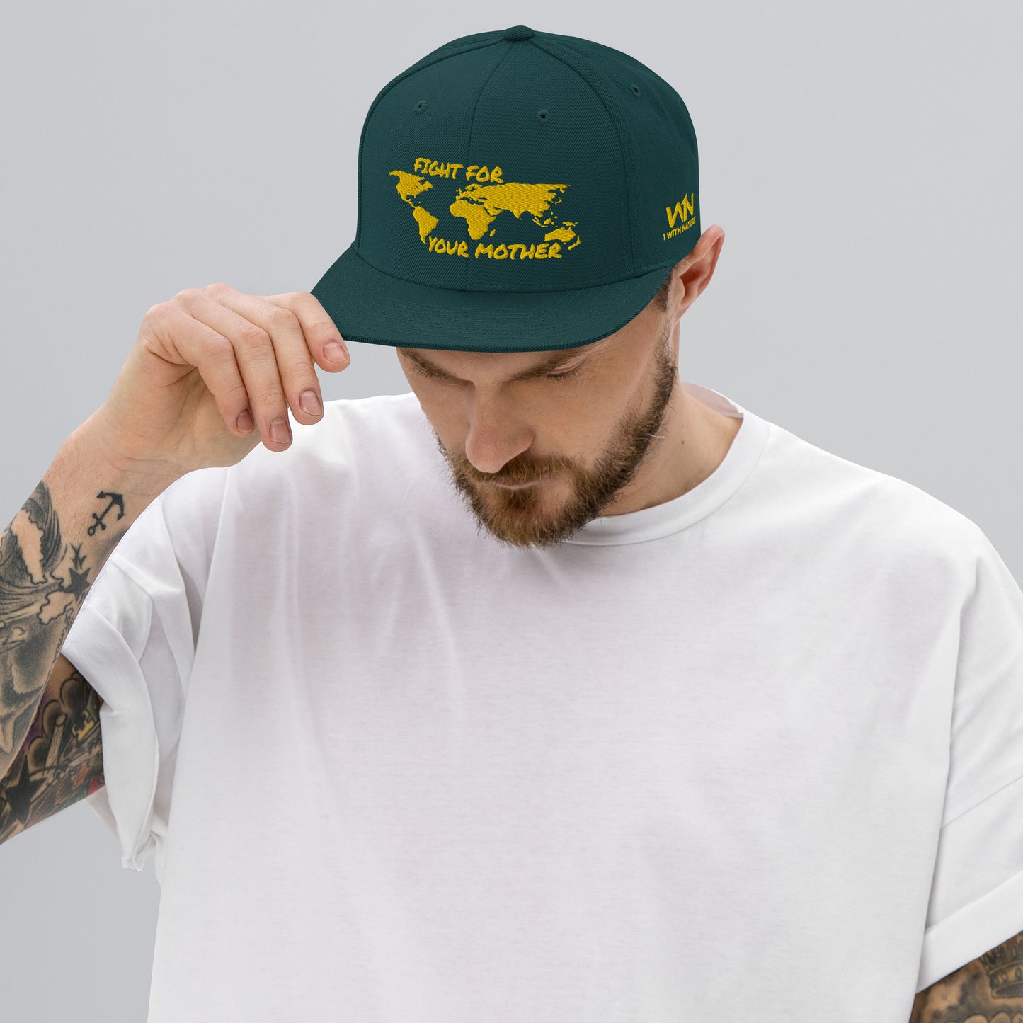 BEE SOUL WISDOM - FIGHT FOR YOUR MOTHER - YELLOW - SNAPBACK HAT