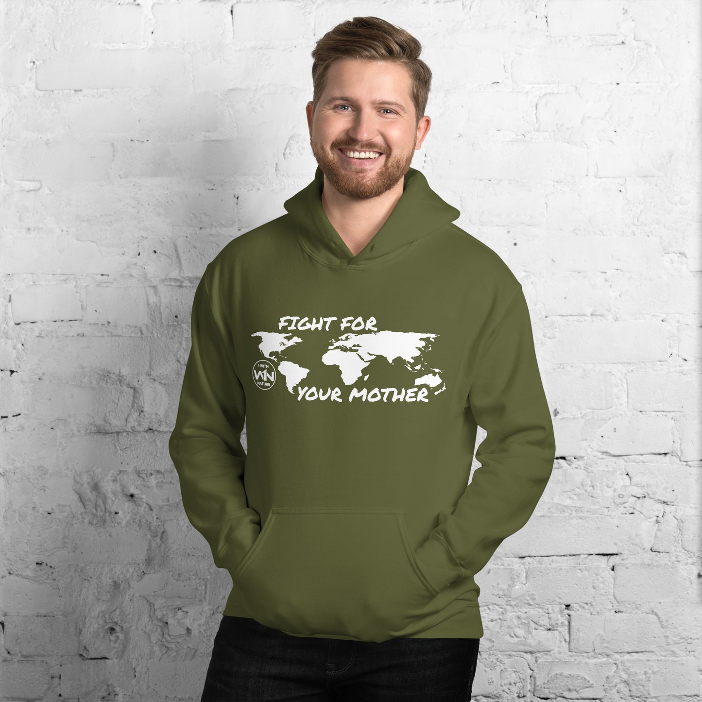 FOREST FIGHTER - FIGHT FOR YOUR MOTHER - WHITE - UNISEX HOODIE