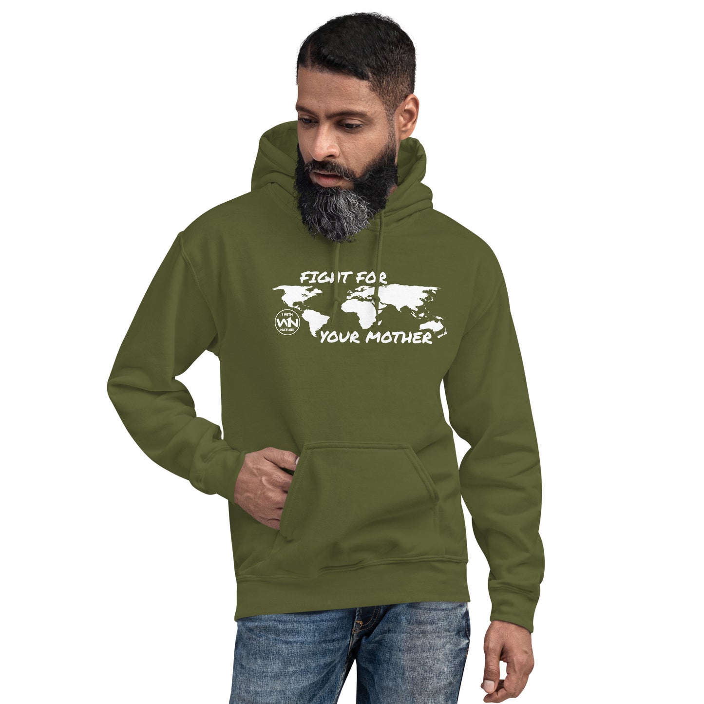 FOREST FIGHTER - FIGHT FOR YOUR MOTHER - WHITE - UNISEX HOODIE