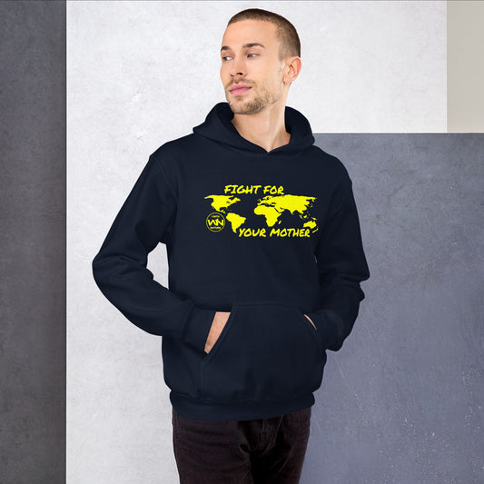 BEE FIGHTER - FIGHT FOR YOUR MOTHER - YELLOW - UNISEX HOODIE