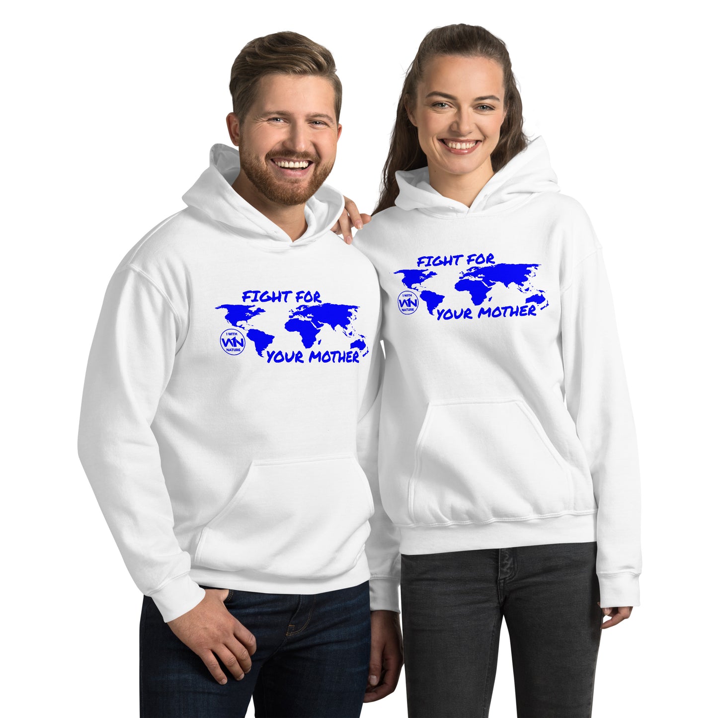 OCEAN FIGHTER - FIGHT FOR YOUR MOTHER - BLUE - UNISEX HOODIE