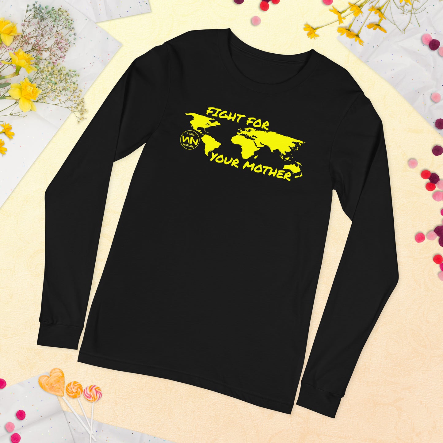 BEE SOUL SAVIOR - FIGHT FOR YOUR MOTHER - YELLOW - LONG SLEEVE TEE