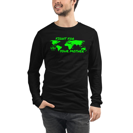 FOREST SOUL SAVIOR - FIGHT FOR YOUR MOTHER - GREEN - LONG SLEEVE TEE