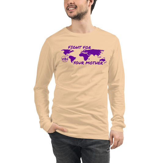 FUTURE SOUL SAVIOR - FIGHT FOR YOUR MOTHER - PURPLE - LONG SLEEVE TEE
