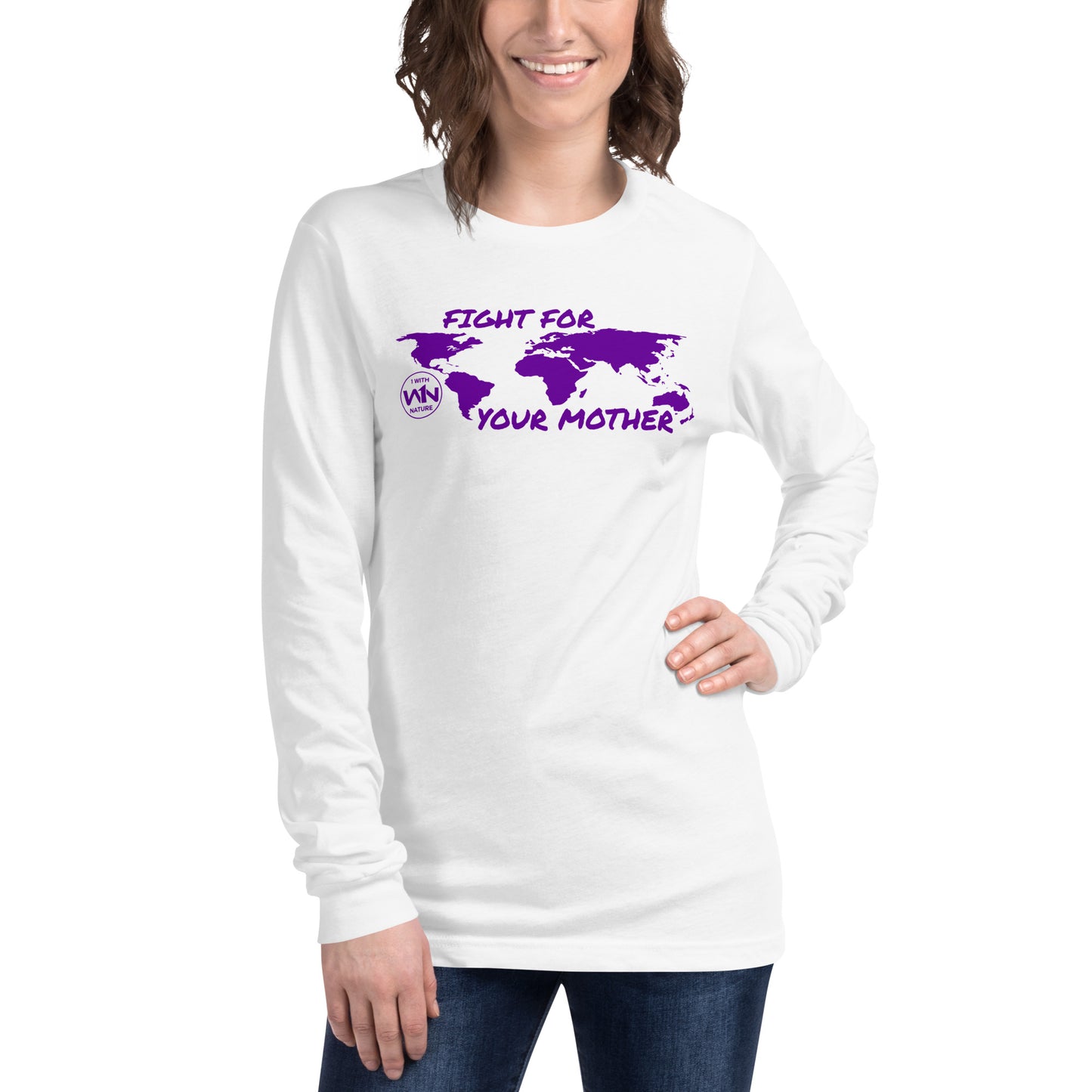 FUTURE SOUL SAVIOR - FIGHT FOR YOUR MOTHER - PURPLE - LONG SLEEVE TEE