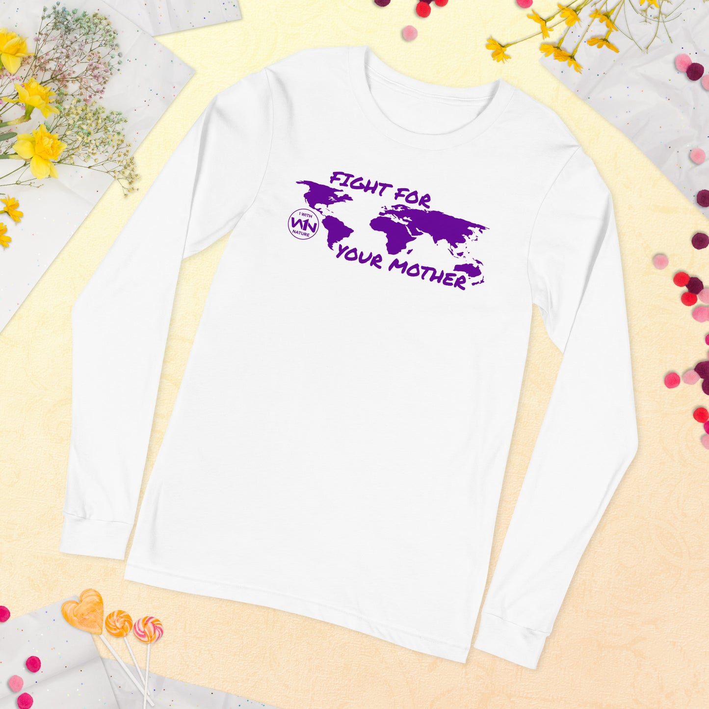FUTURE SOUL SAVIOR - FIGHT FOR YOUR MOTHER - PURPLE - LONG SLEEVE TEE