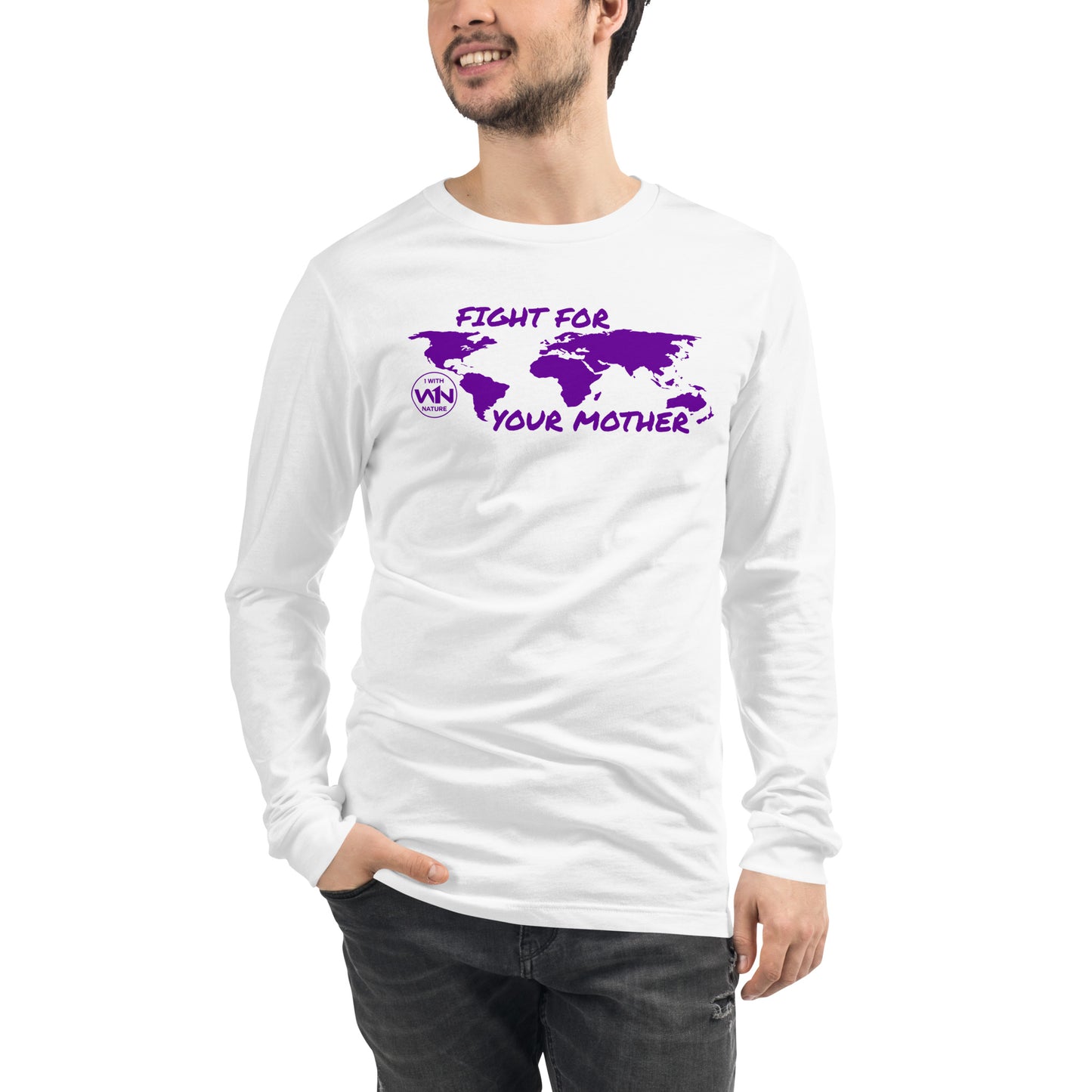 FUTURE SOUL SAVIOR - FIGHT FOR YOUR MOTHER - PURPLE - LONG SLEEVE TEE