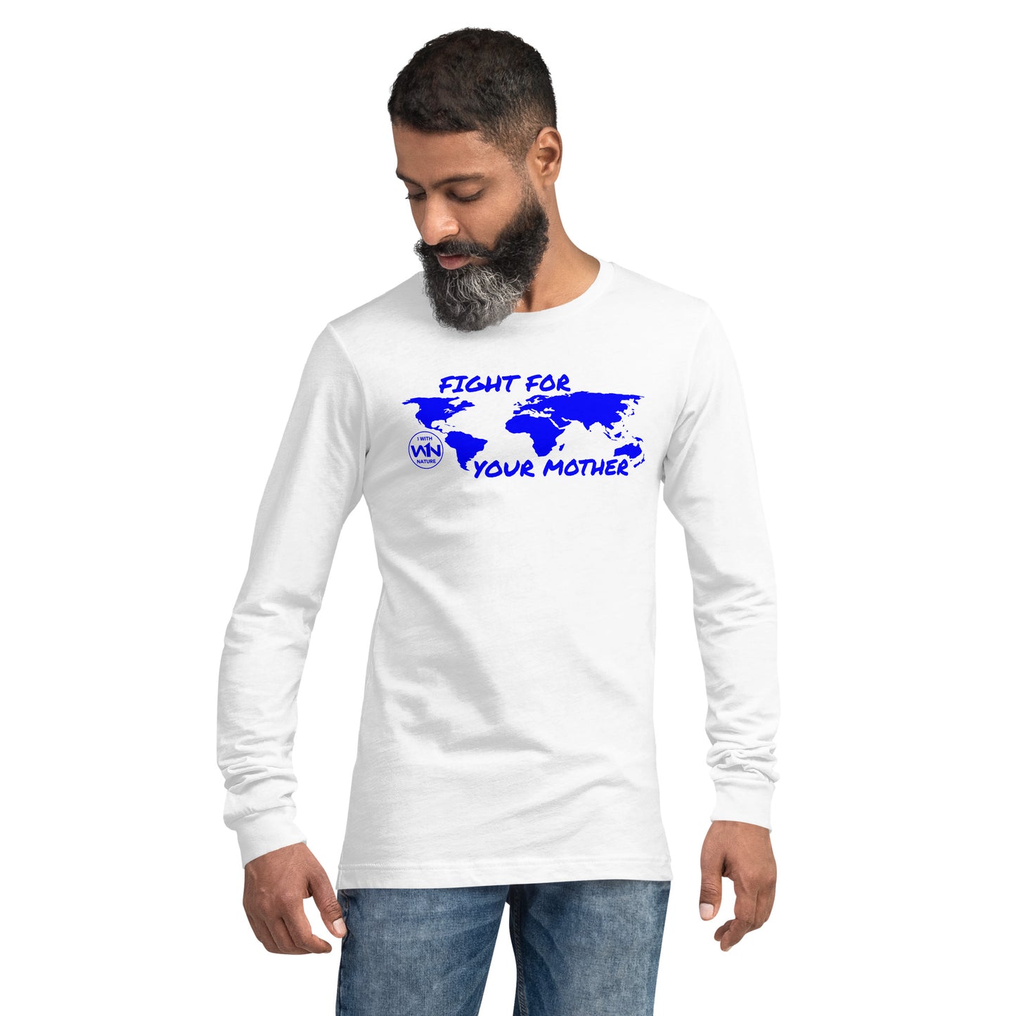 OCEAN SOUL SAVIOR - FIGHT FOR YOUR MOTHER - BLUE - LONG SLEEVE TEE