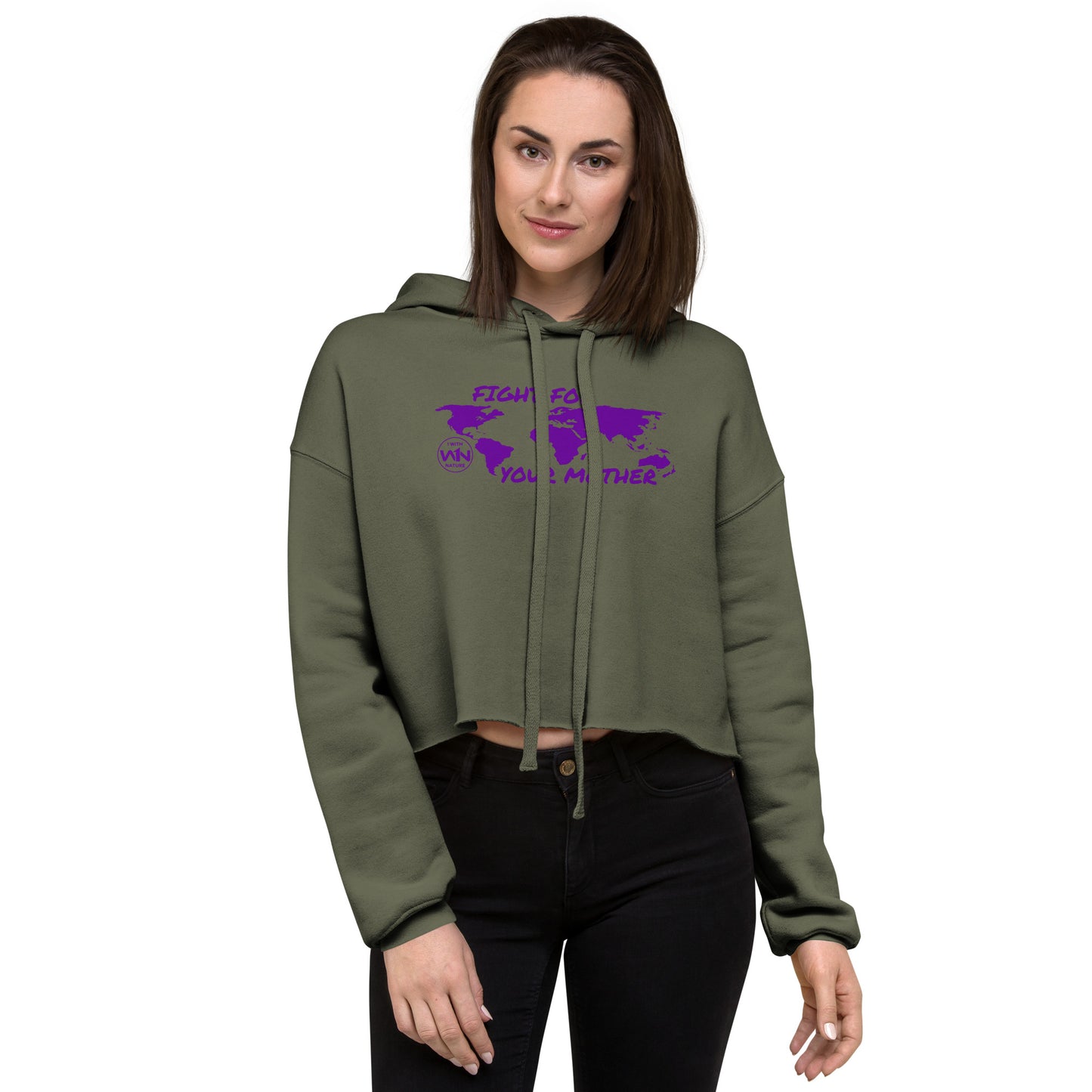 FUTURE SOUL FIGHTER - FIGHT FOR YOUR MOTHER - PURPLE - CROP HOODIE