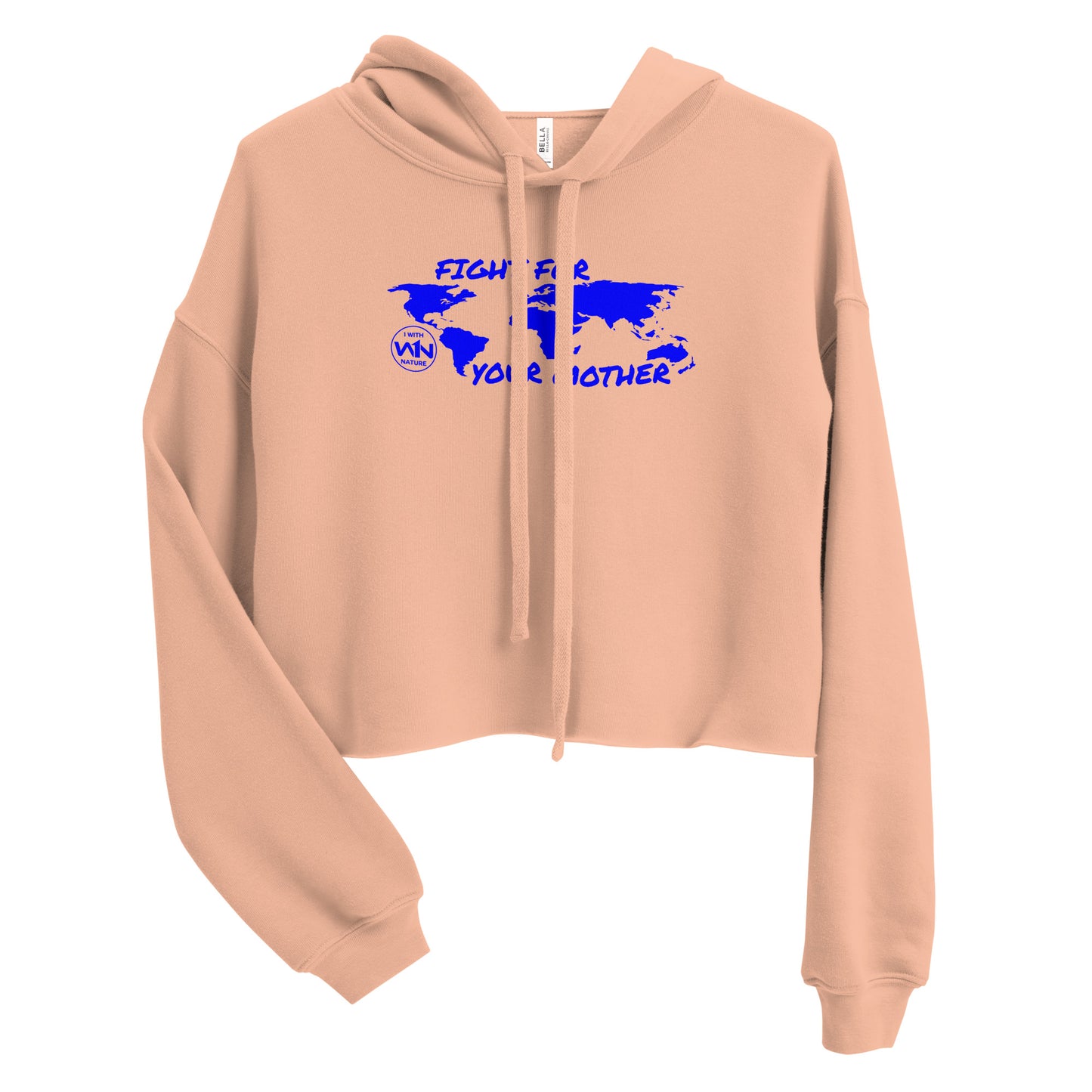 OCEAN SOUL FIGHTER - FIGHT FOR YOUR MOTHER - BLUE - CROP HOODIE