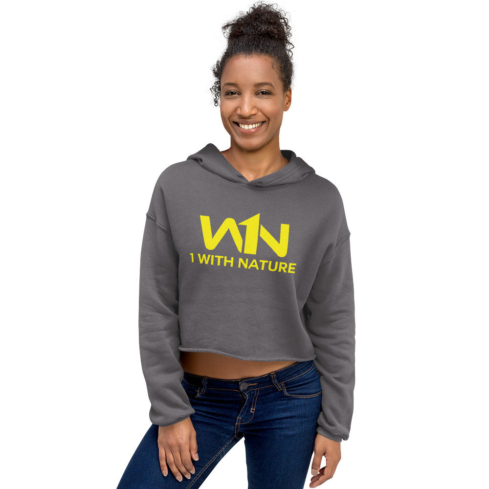 BEE FIGHTER - YELLOW - CROP HOODIE