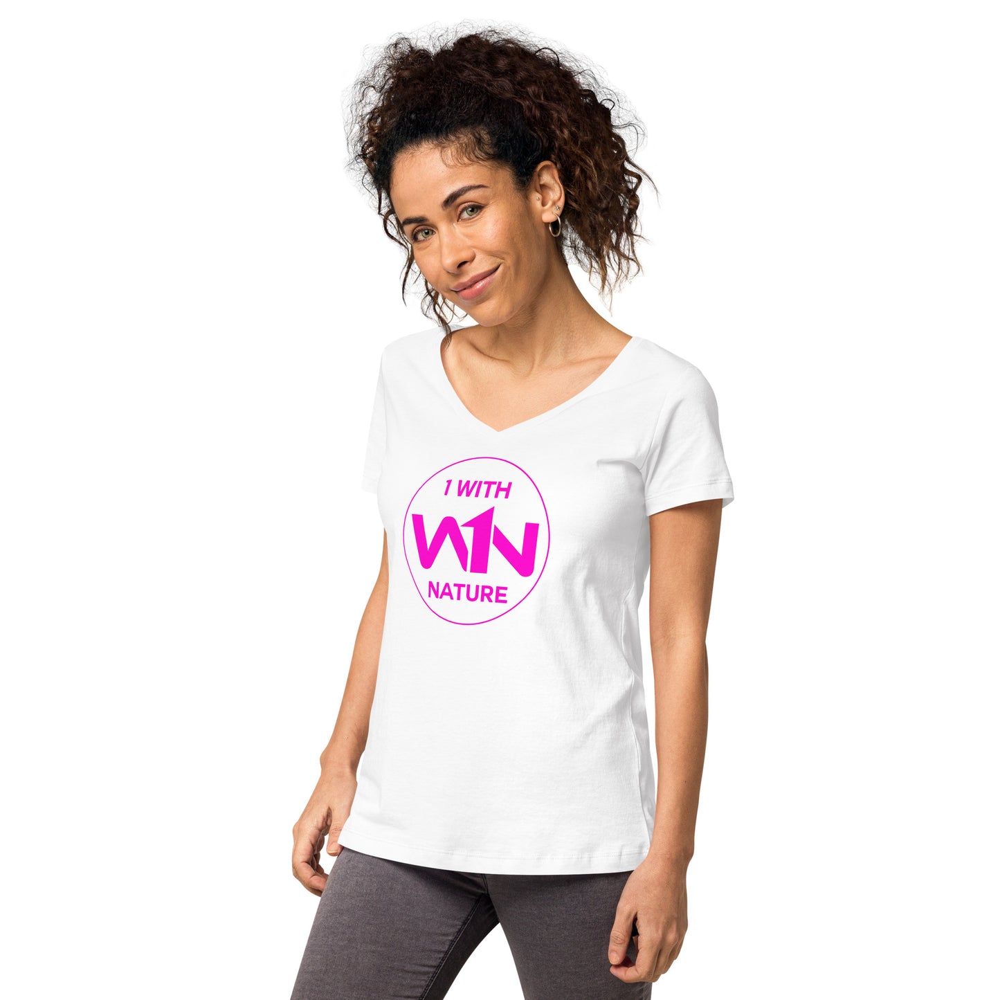 FUTURE SOUL SAVIOR - PINK - WOMEN’S V-NECK T-SHIRT