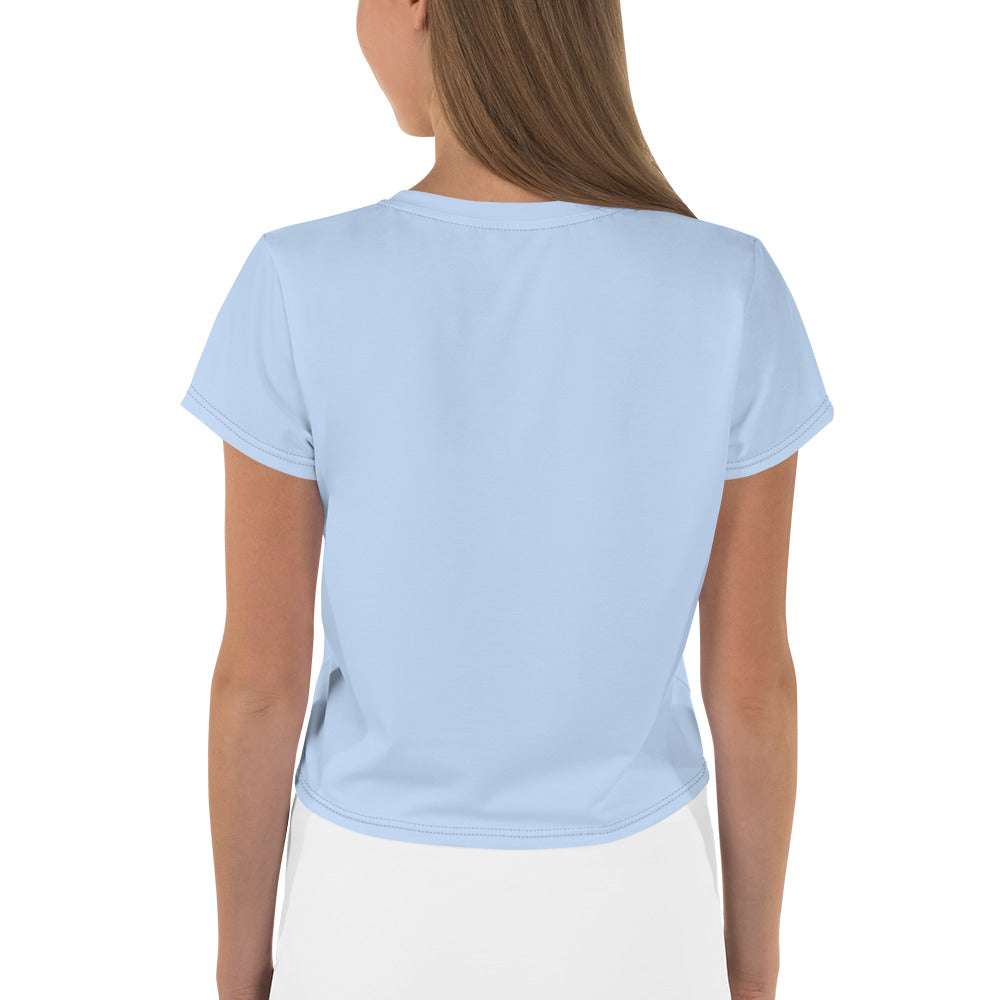 OCEAN HEART SAVIOR - FIGHT FOR YOUR MOTHER - BLUE - CROP TEE