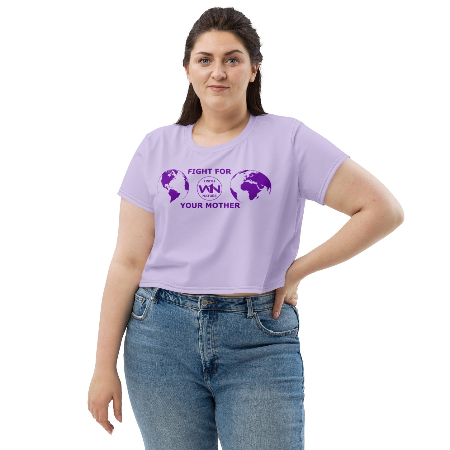 FUTURE HEART SAVIOR - FIGHT FOR YOUR MOTHER - PURPLE - CROP TEE