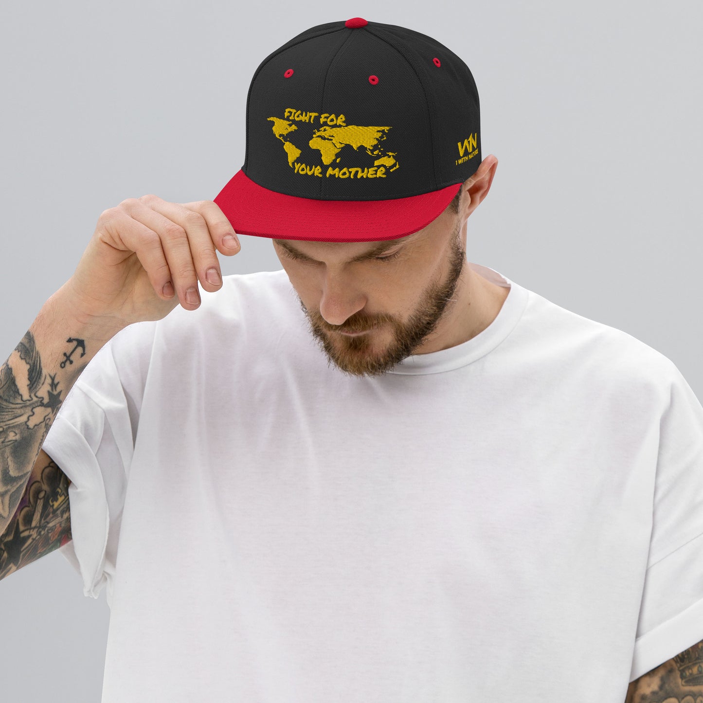BEE SOUL WISDOM - FIGHT FOR YOUR MOTHER - YELLOW - SNAPBACK HAT
