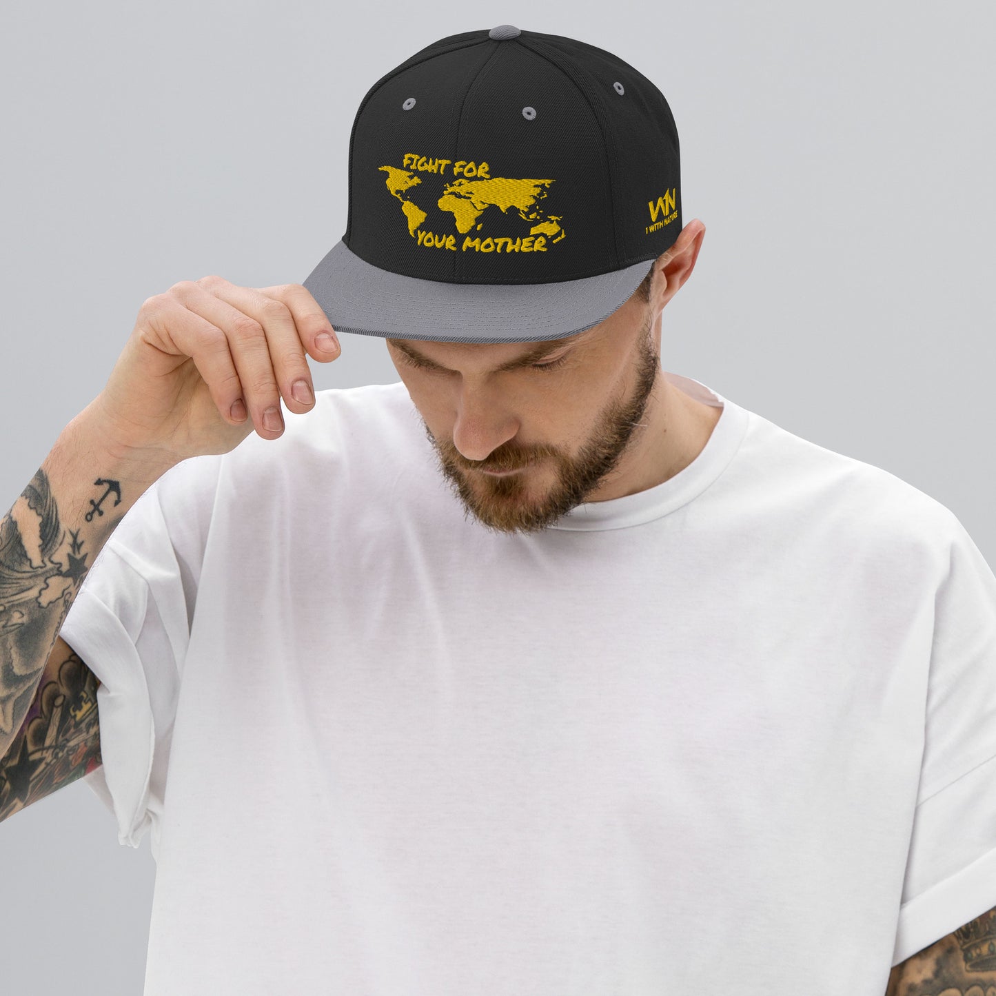 BEE SOUL WISDOM - FIGHT FOR YOUR MOTHER - YELLOW - SNAPBACK HAT