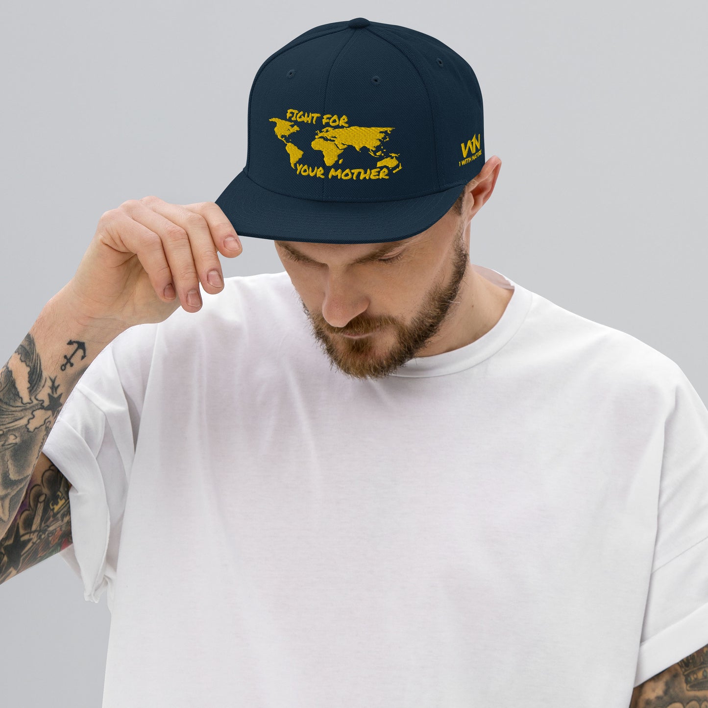 BEE SOUL WISDOM - FIGHT FOR YOUR MOTHER - YELLOW - SNAPBACK HAT