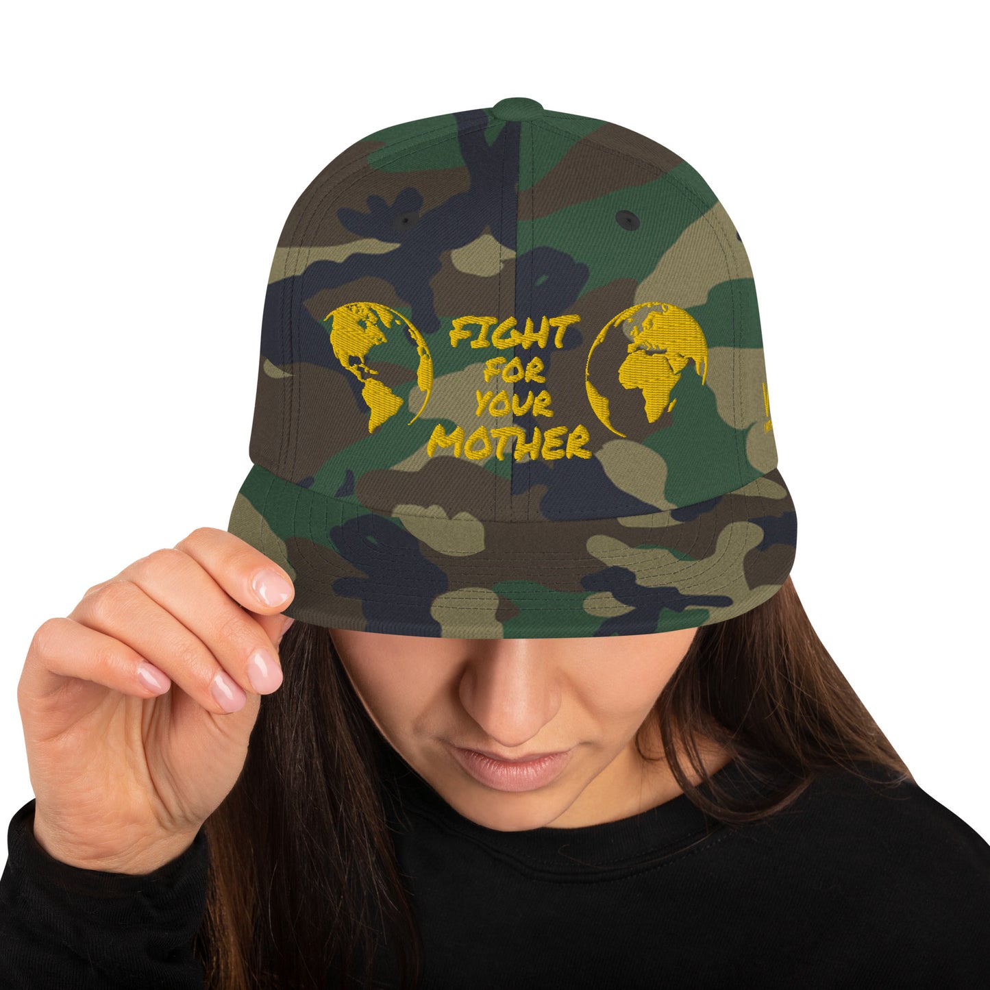 BEE HEART WISDOM - FIGHT FOR YOUR MOTHER - YELLOW - SNAPBACK HAT