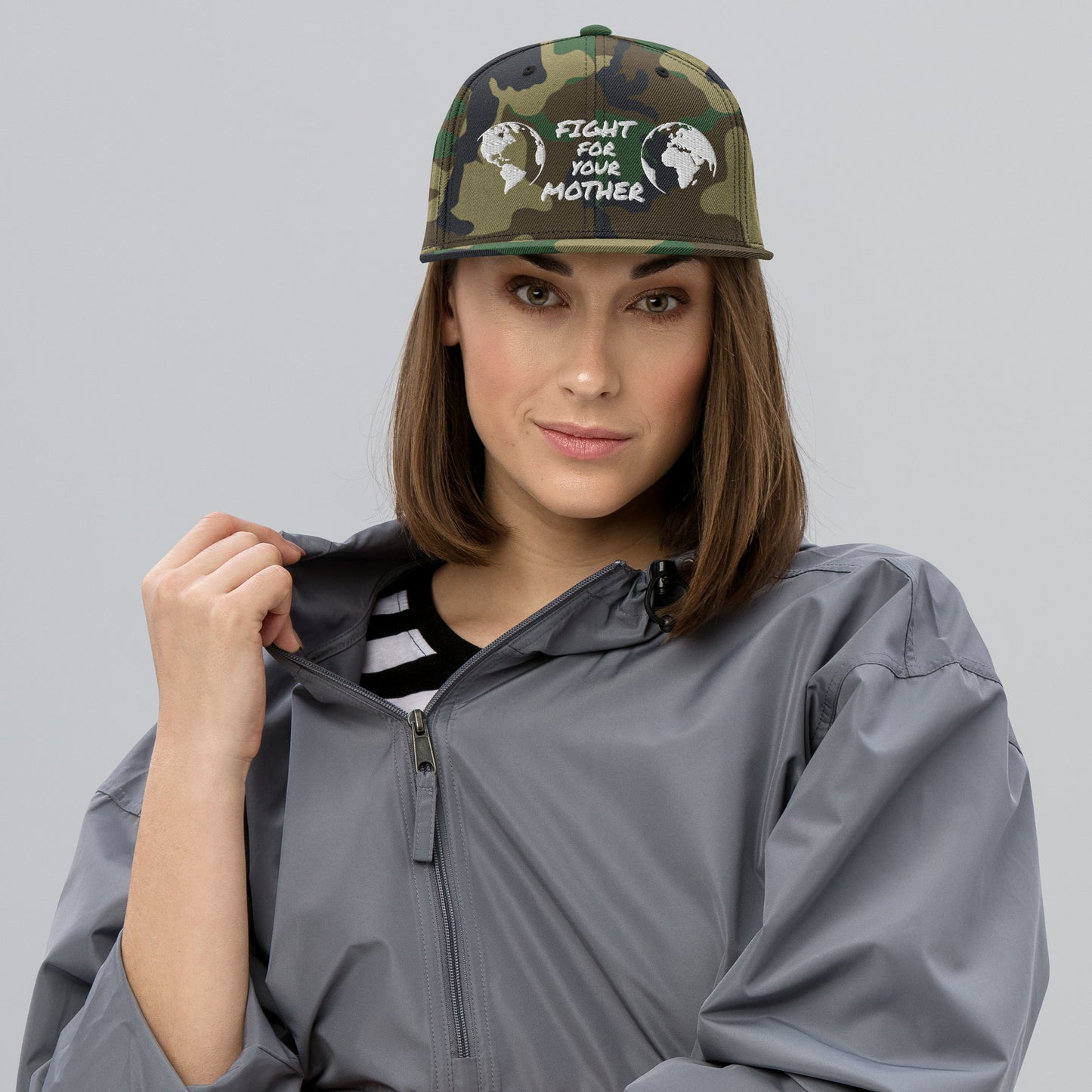 FOREST HEART WISDOM - FIGHT FOR YOUR MOTHER - WHITE - SNAPBACK HAT