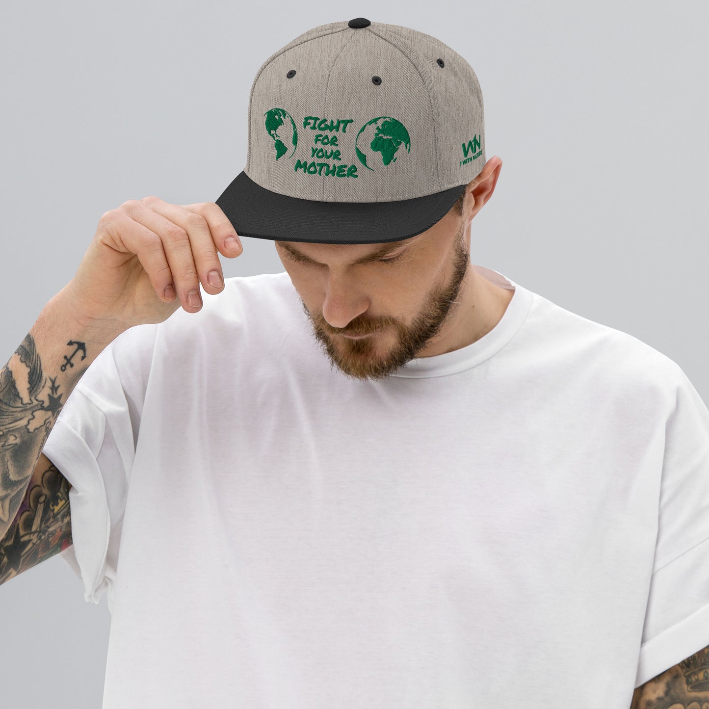 FOREST HEART WISDOM - FIGHT FOR YOUR MOTHER - GREEN - SNAPBACK HAT