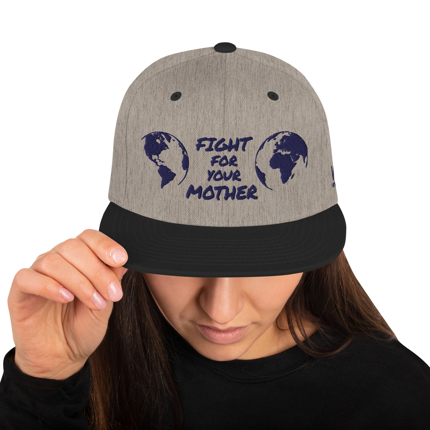 OCEAN HEART WISDOM - FIGHT FOR YOUR MOTHER - BLUE - SNAPBACK HAT