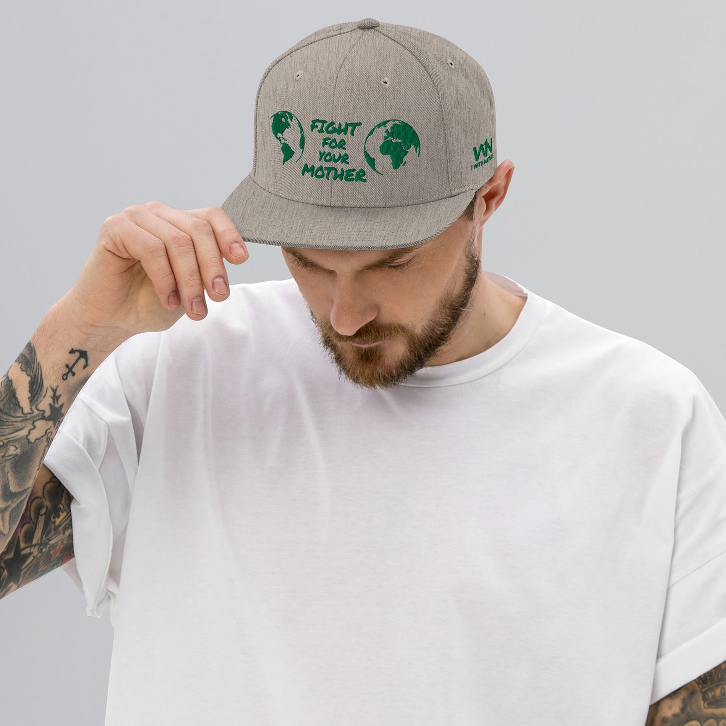 FOREST HEART WISDOM - FIGHT FOR YOUR MOTHER - GREEN - SNAPBACK HAT