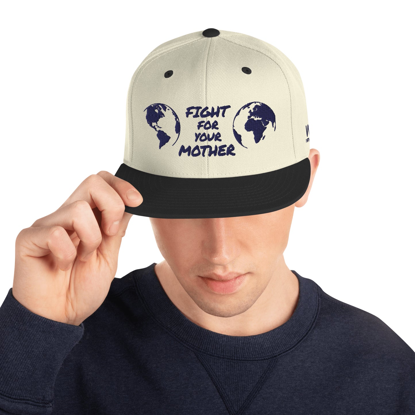 OCEAN HEART WISDOM - FIGHT FOR YOUR MOTHER - BLUE - SNAPBACK HAT