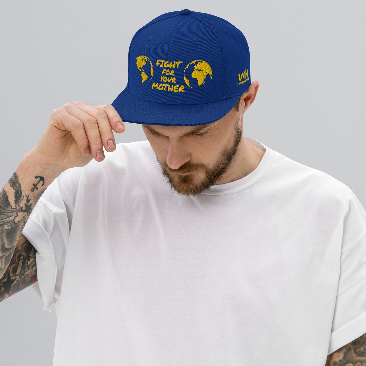 BEE HEART WISDOM - FIGHT FOR YOUR MOTHER - YELLOW - SNAPBACK HAT