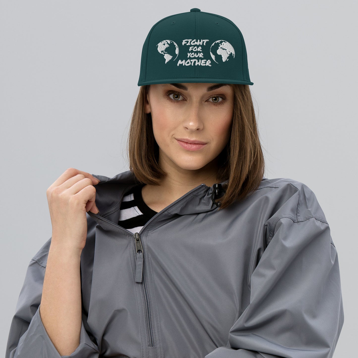 FOREST HEART WISDOM - FIGHT FOR YOUR MOTHER - WHITE - SNAPBACK HAT