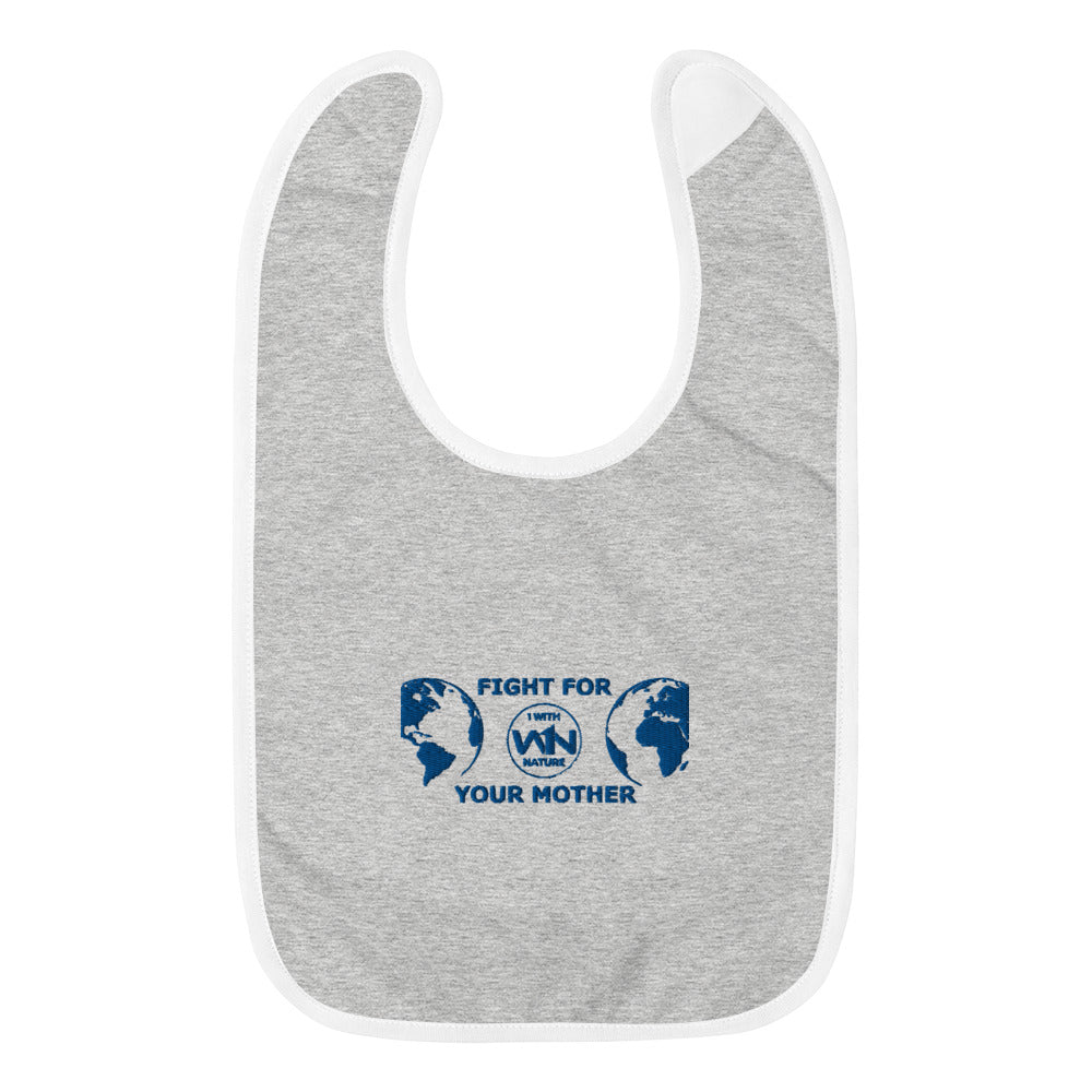 OCEAN HERO - BLUE - FIGHT FOR YOUR MOTHER - BABY BIB