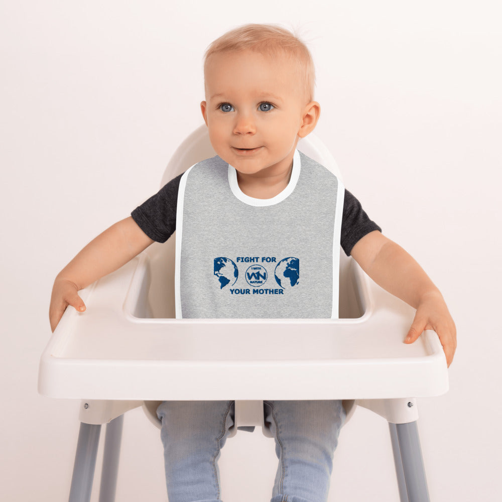OCEAN HERO - BLUE - FIGHT FOR YOUR MOTHER - BABY BIB
