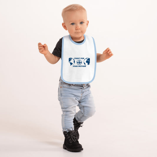 OCEAN HERO - BLUE - FIGHT FOR YOUR MOTHER - BABY BIB