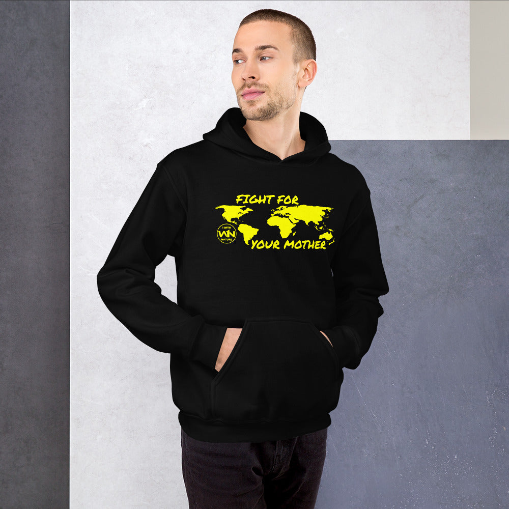 BEE FIGHTER - FIGHT FOR YOUR MOTHER - YELLOW - UNISEX HOODIE