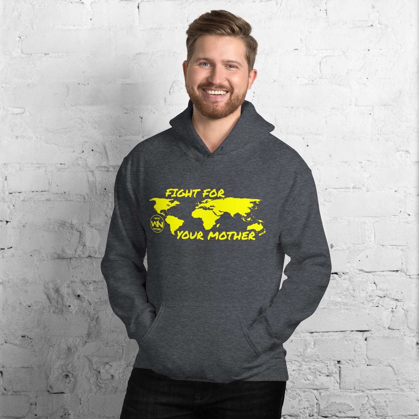 BEE FIGHTER - FIGHT FOR YOUR MOTHER - YELLOW - UNISEX HOODIE