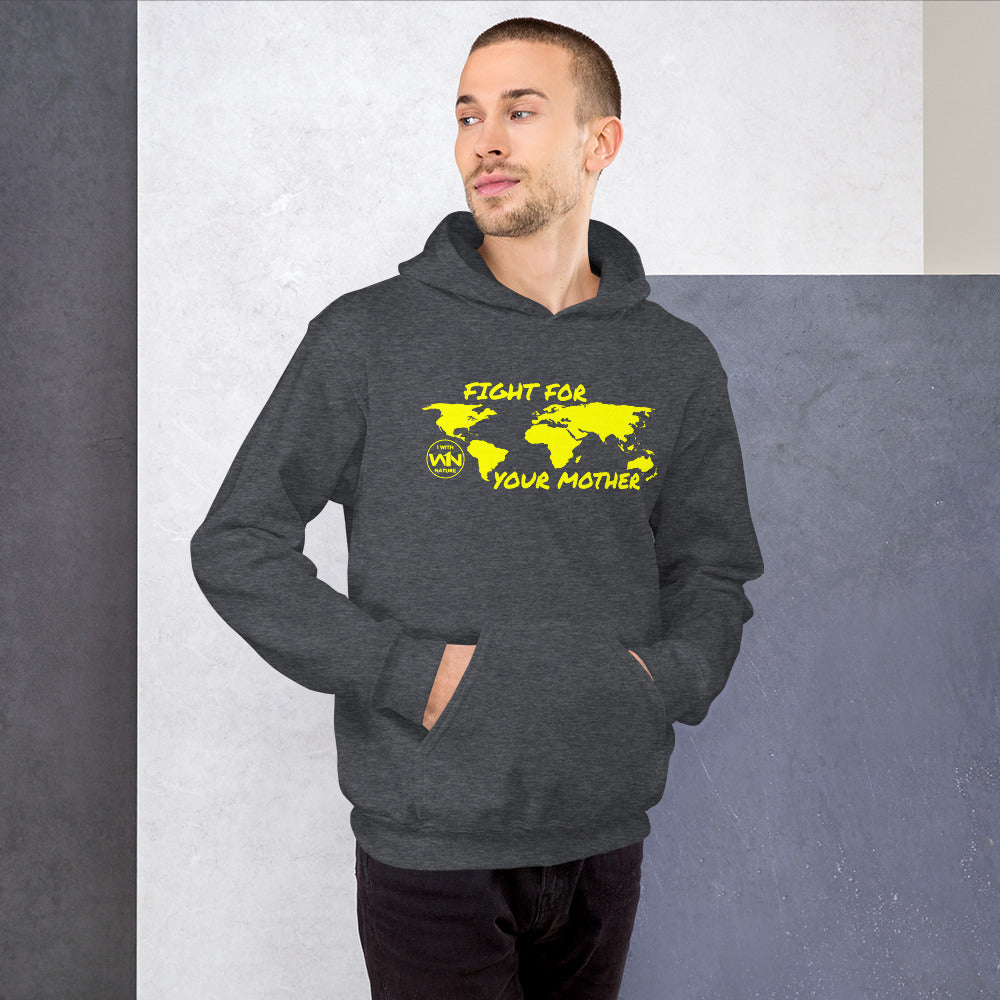 BEE FIGHTER - FIGHT FOR YOUR MOTHER - YELLOW - UNISEX HOODIE