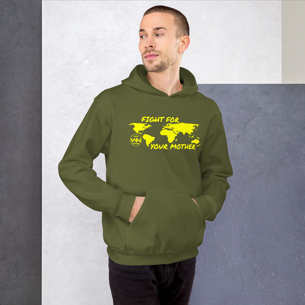BEE FIGHTER - FIGHT FOR YOUR MOTHER - YELLOW - UNISEX HOODIE