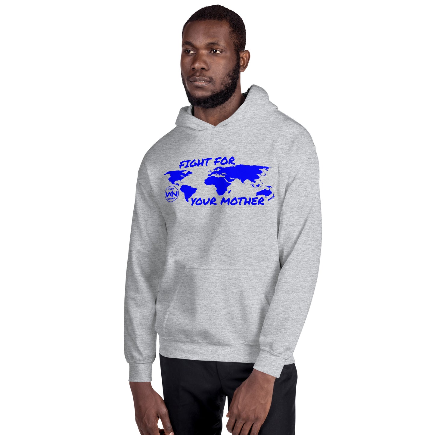 OCEAN FIGHTER - FIGHT FOR YOUR MOTHER - BLUE - UNISEX HOODIE
