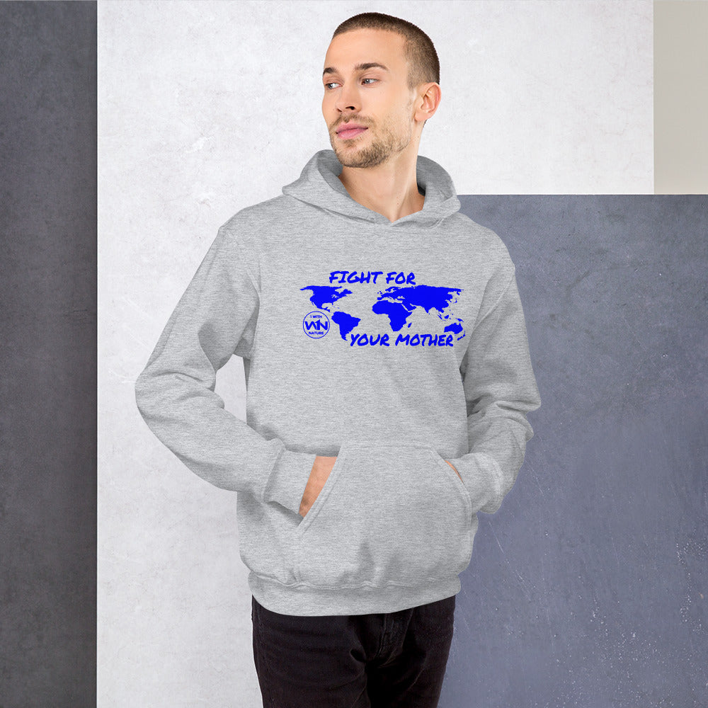 OCEAN FIGHTER - FIGHT FOR YOUR MOTHER - BLUE - UNISEX HOODIE