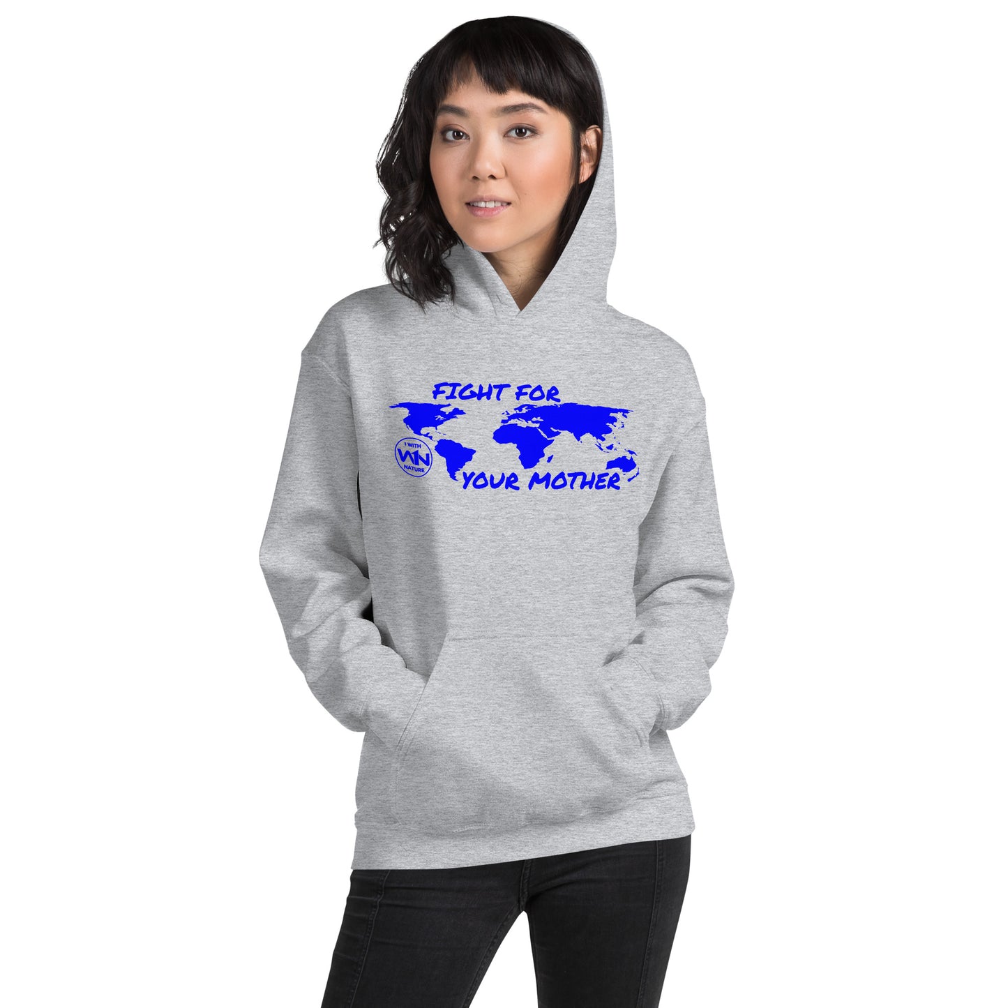 OCEAN FIGHTER - FIGHT FOR YOUR MOTHER - BLUE - UNISEX HOODIE