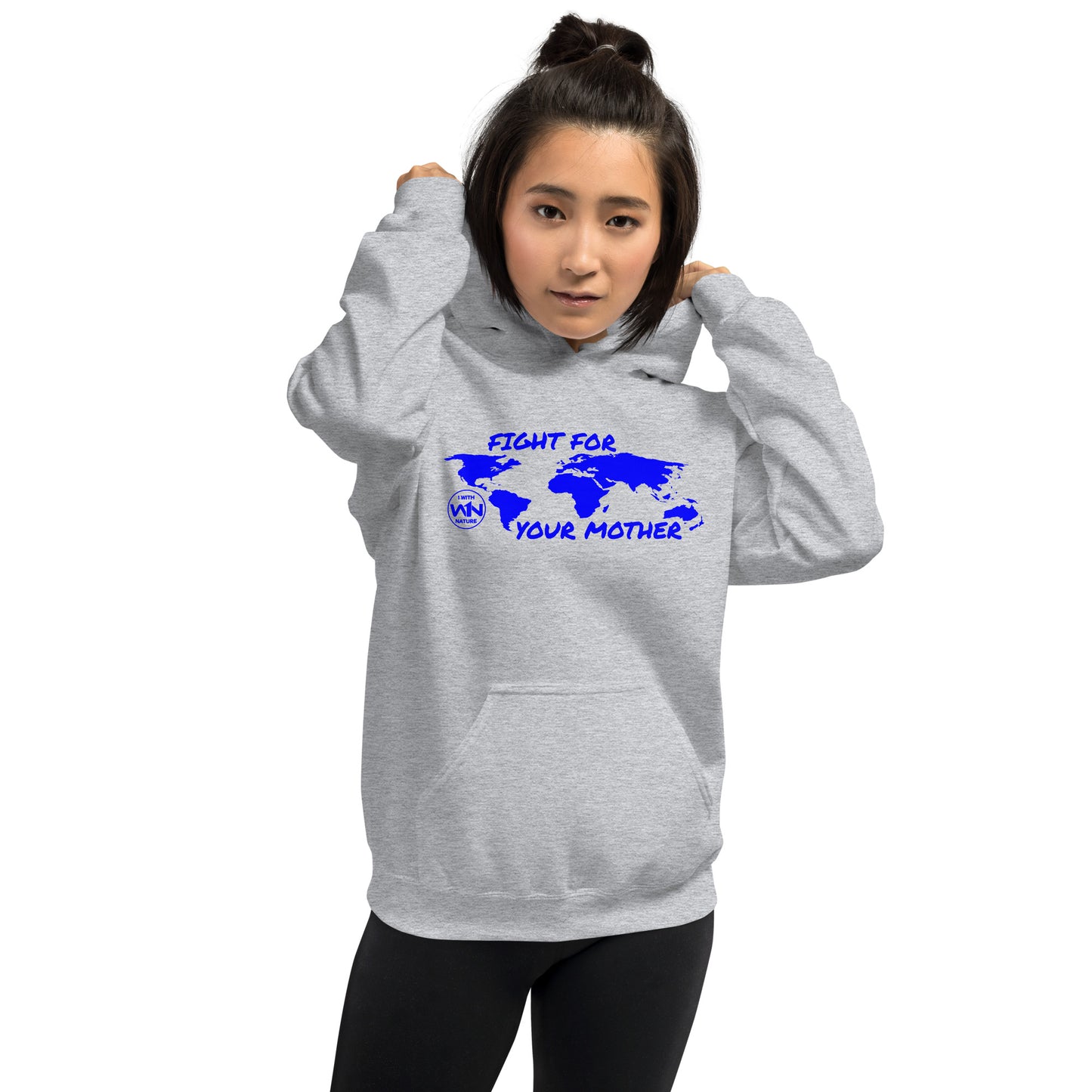 OCEAN FIGHTER - FIGHT FOR YOUR MOTHER - BLUE - UNISEX HOODIE