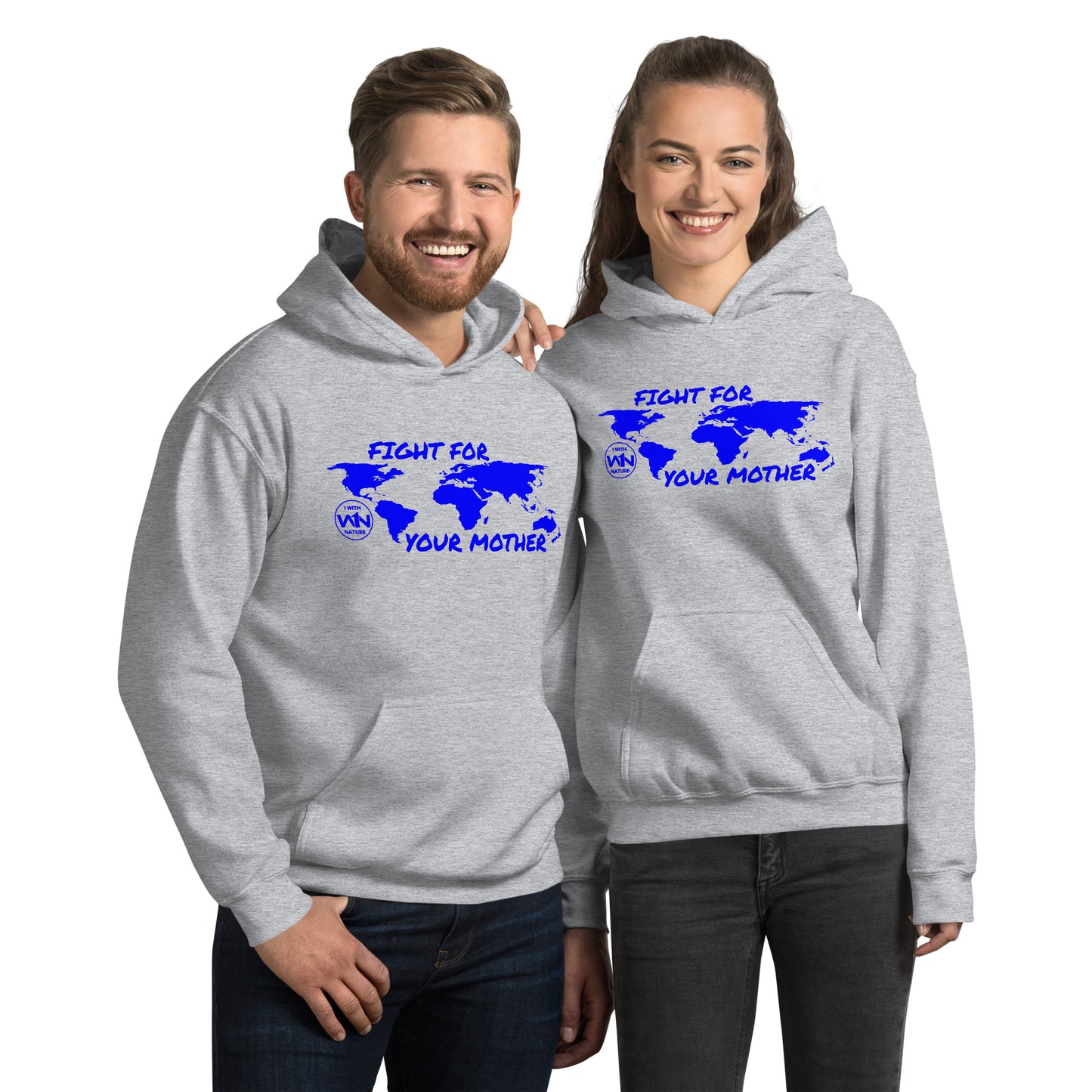 OCEAN FIGHTER - FIGHT FOR YOUR MOTHER - BLUE - UNISEX HOODIE