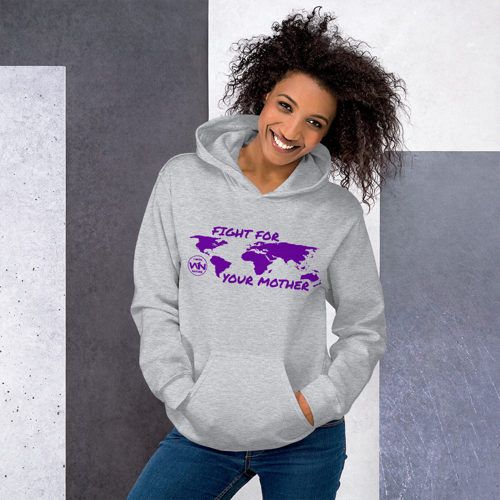 FUTURE FIGHTER - FIGHT FOR YOUR MOTHER - PURPLE - UNISEX HOODIE